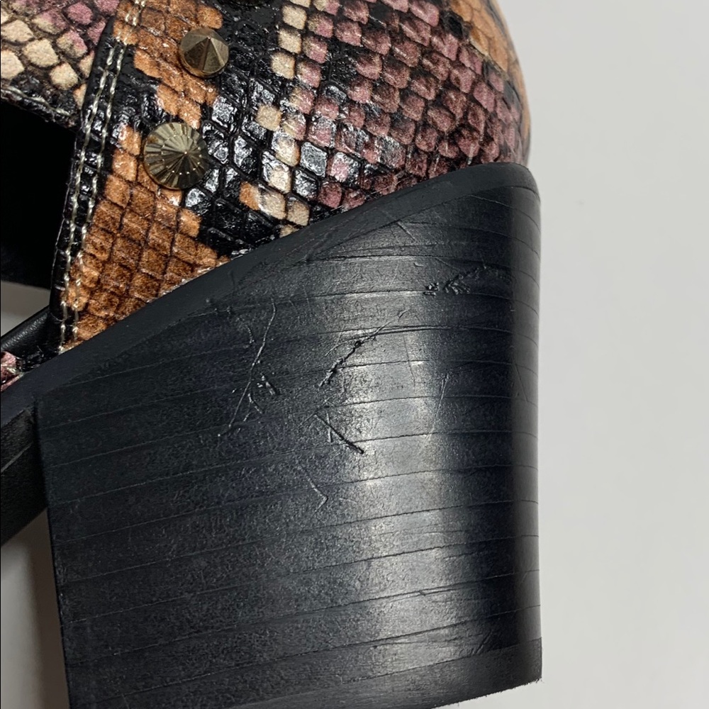 Sam Edelman Elana Studded Python Print Boots 7 New - image 7